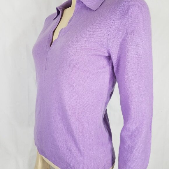 NWOT Definite View lavender purple 100% Cashmere pullover sweater ladies Medium - Picture 3 of 6